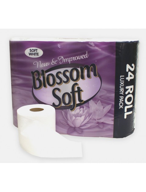 Blossom Soft Luxury Bathroom Tissue - 24 Rolls Hygiene